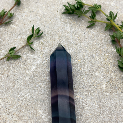 Rainbow Fluorite Tower Crystal