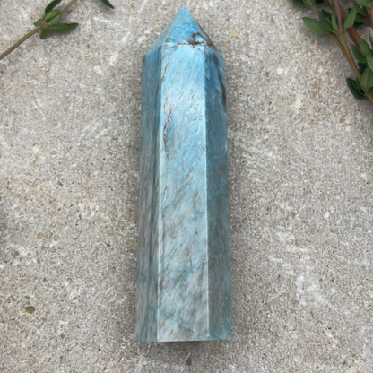 Light Blue Apatite Tower Crystal